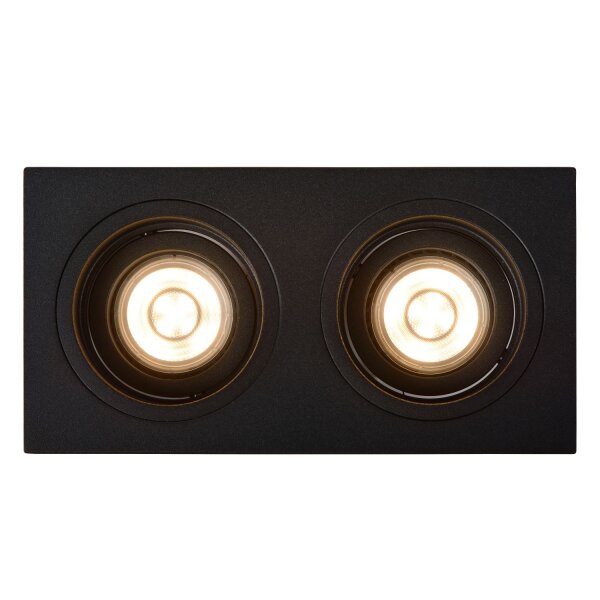 Einbauspot Metall Schwarz GU10 modern edel rund