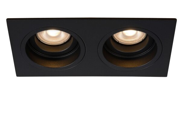 Einbauspot Metall Schwarz GU10 modern edel rund