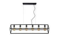 Retro Pendelleuchte Metall Schwarz E27 120 cm edel