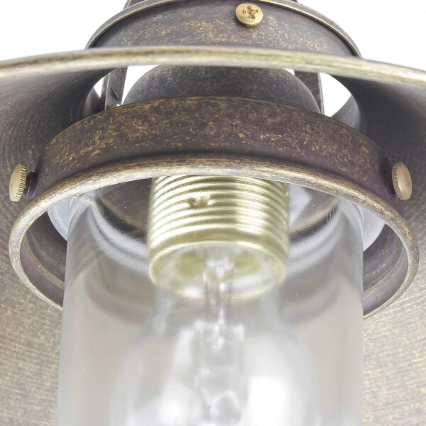 Lampe dextérieur en bronze antique en laiton verre