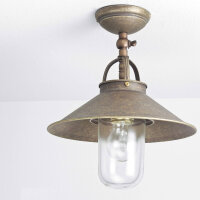 Lampe dextérieur en bronze antique en laiton verre