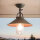 Lampe dextérieur en bronze antique en laiton verre