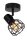 Deckenspot flexibel Metall Schwarz E14 B:10 cm edel