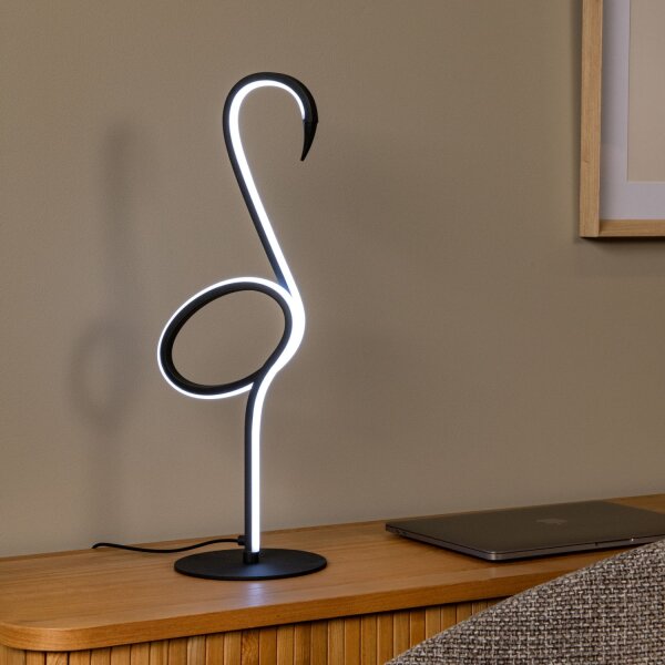LED Tischleuchte Aluminium Schwarz H:49 cm modern