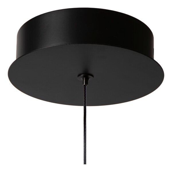 LED Hängelampe Metall Glas Schwarz 2700 K Ø16 cm