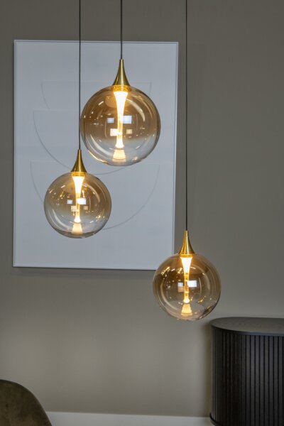 LED Hängelampe Bernstein 3-flammig 2700 K L:36 cm
