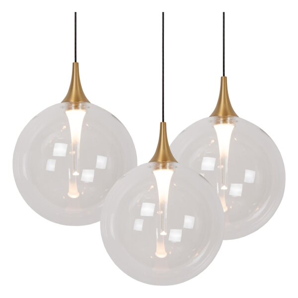 LED Hängelampe Schwarz 5-flammig 2700 K L:48 cm