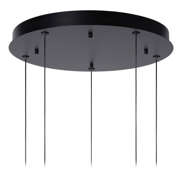 LED Hängelampe Schwarz 5-flammig 2700 K L:48 cm