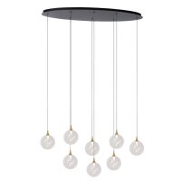 LED Hängelampe Glas Metall 8-flammig 2700 K L:140 cm