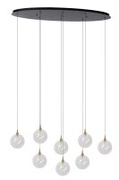 LED Hängelampe Glas Metall 8-flammig 2700 K L:140 cm