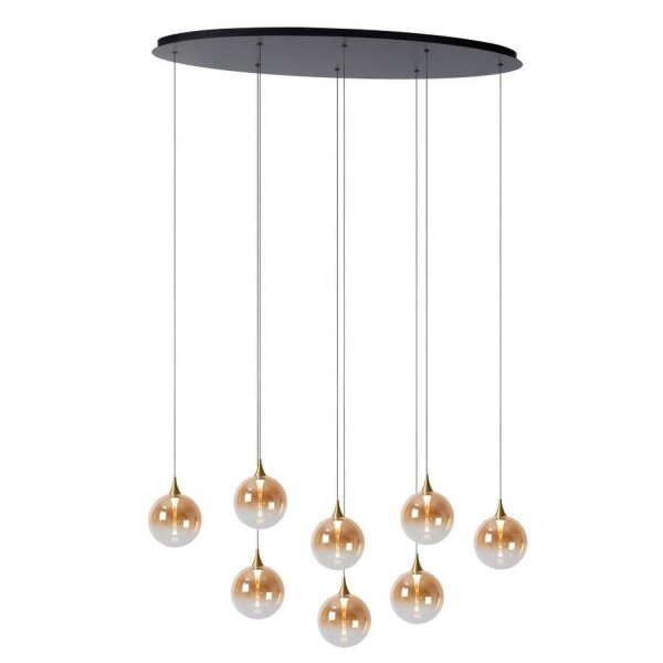 LED Hängelampe Bernstein 8-flammig 2700 K L:140 cm