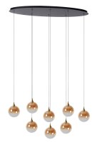 LED Hängelampe Bernstein 8-flammig 2700 K L:140 cm