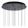 LED Hängelampe Glas Metall Schwarz 2700 K B:61 cm