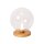 LED Tischleuchte Glas Metall Messing 2700 K H:17 cm