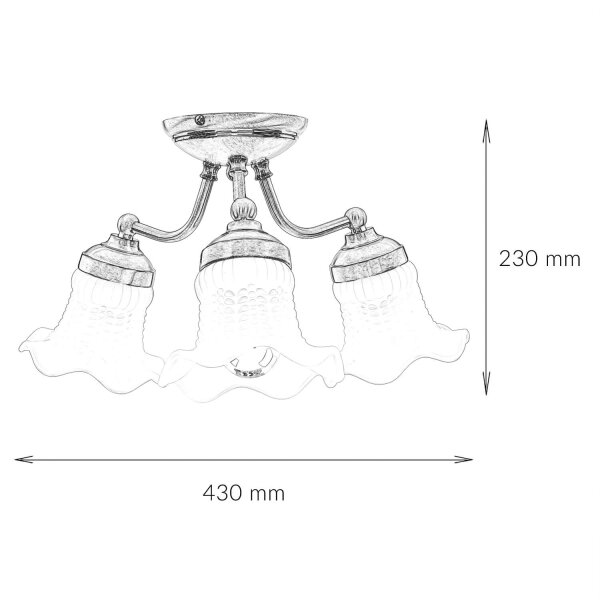 Premium Deckenleuchte Ø36cm 3-Flmg
