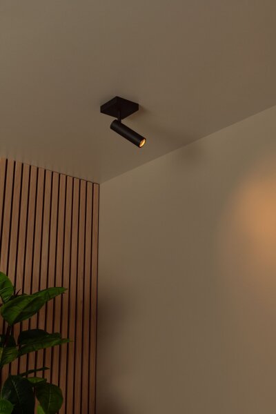 Deckenspot Aluminium Schwarz GU10 B:10 cm modern