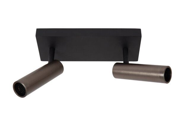 Deckenspot Aluminium Grau 2-flammig GU10 modern