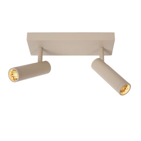 Deckenspot Aluminium Taupe 2-flammig GU10 modern