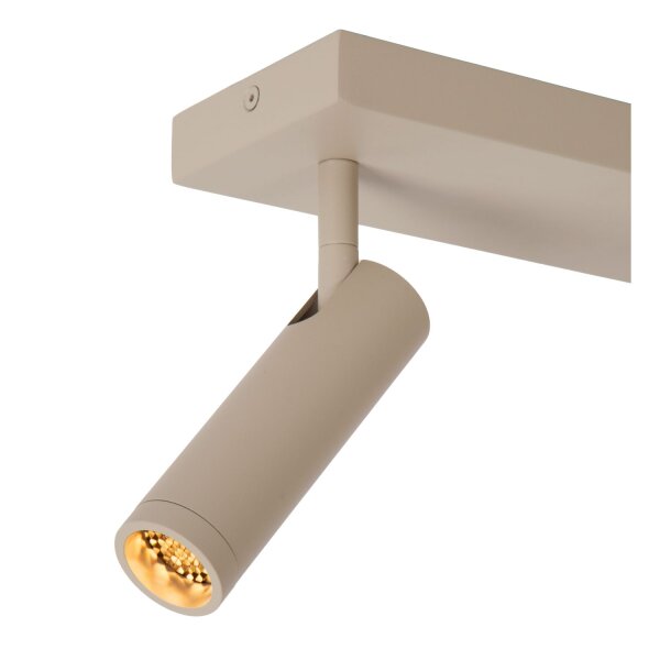 Deckenspot Aluminium Taupe 2-flammig GU10 modern