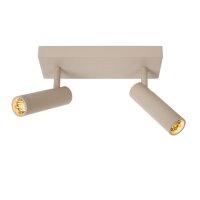 Deckenspot Aluminium Taupe 2-flammig GU10 modern