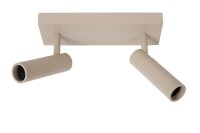 Deckenspot Aluminium Taupe 2-flammig GU10 modern