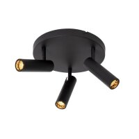 Deckenspot Aluminium Schwarz GU10 3-flammig modern