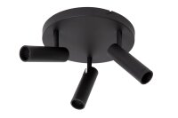 Deckenspot Aluminium Schwarz GU10 3-flammig modern