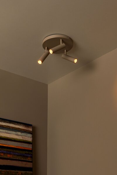 Deckenspot flexibel Taupe GU10 modern edel rund