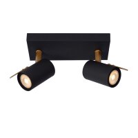 Deckenspot Metall Schwarz 2200 K L:22 cm verstellbar