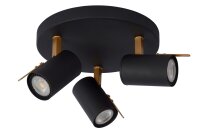 Deckenspot Metall Schwarz 3-flammig 2200 K L:23 cm