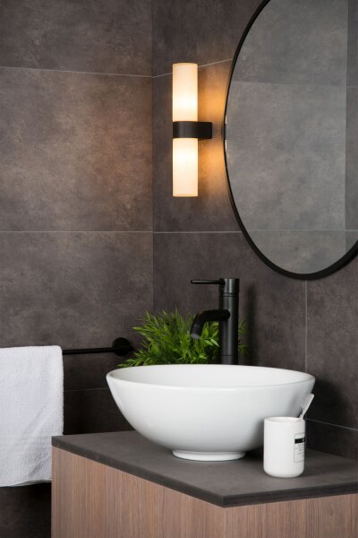 Wandlampe Up Down Glas G9 IP44 2-flammig L:29 cm