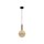 Hängelampe Glas Bernstein Messing G9 L:18 cm edel