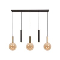Pendelleuchte Glas Bernstein 5-flammig G9 L:105 cm