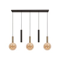 Pendelleuchte Glas Bernstein 5-flammig G9 L:105 cm