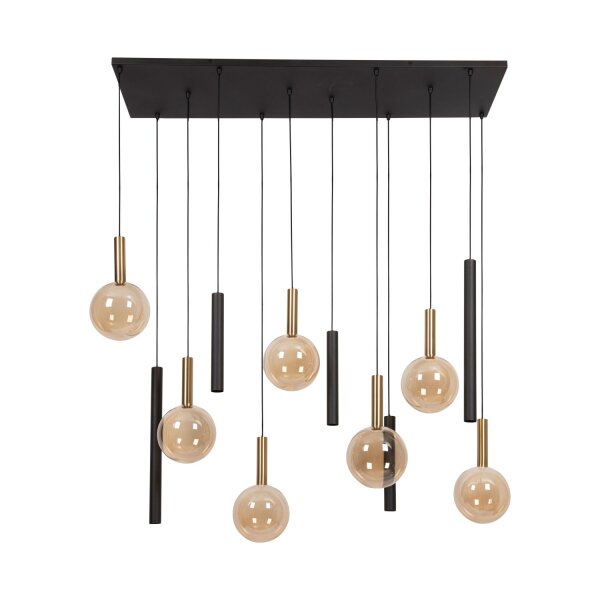 Pendelleuchte Glas Bernstein 12-flammig G9 L:143 cm