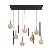 Pendelleuchte Glas Bernstein 12-flammig G9 L:143 cm
