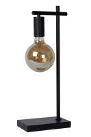 Tischlampe Metall Schwarz E27 H:52 cm modern edel