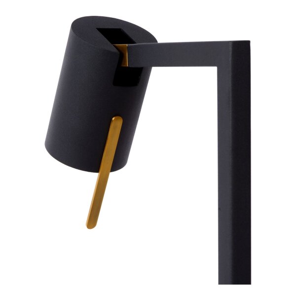 Tischleuchte flexibel Metall Schwarz GU10 H:50 cm