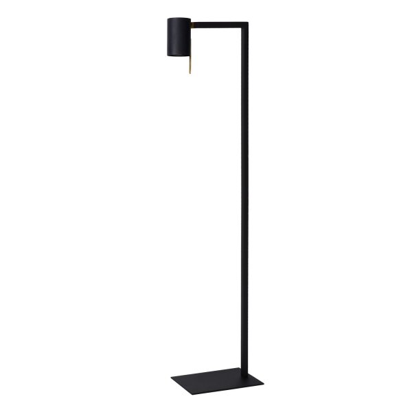 Stehlampe verstellbar Metall Schwarz GU10 H:130 cm