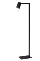 Stehlampe verstellbar Metall Schwarz GU10 H:130 cm