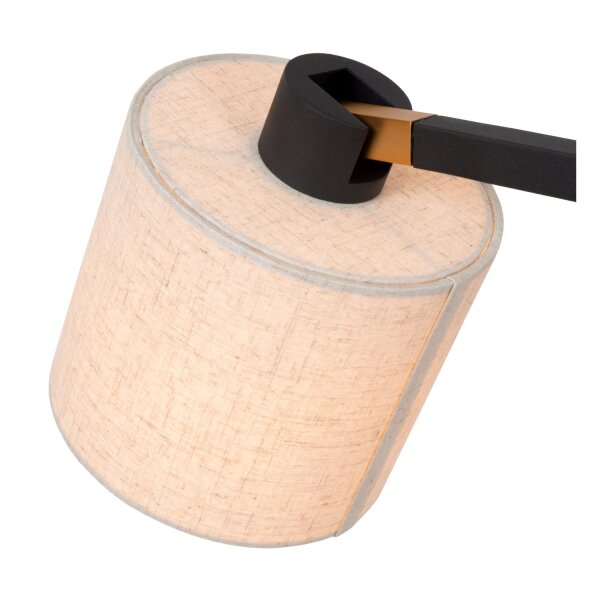 Stehlampe verstellbar Schwarz E27 H:128 cm modern