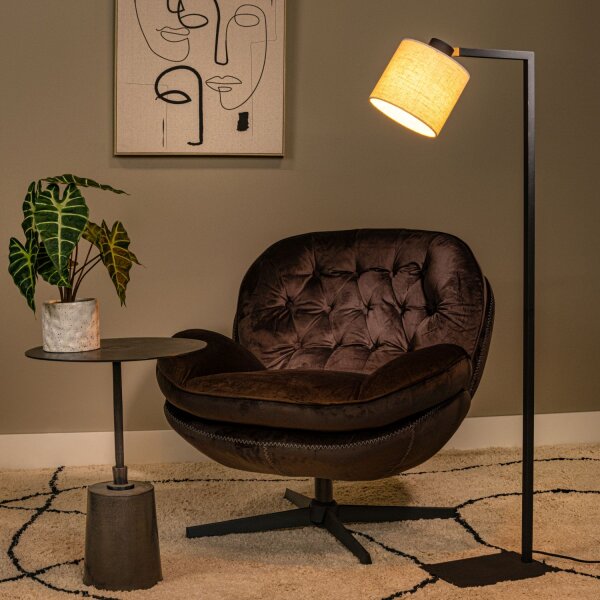 Stehlampe verstellbar Schwarz E27 H:128 cm modern