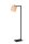 Stehlampe verstellbar Schwarz E27 H:128 cm modern