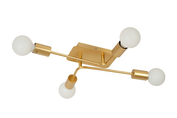 Vintage Deckenleuchte Messing 4-flammig E27 B:51 cm