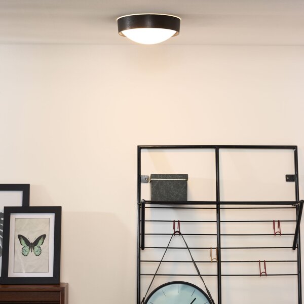 Deckenleuchte Schwarz E27 B:25 cm modern edel rund