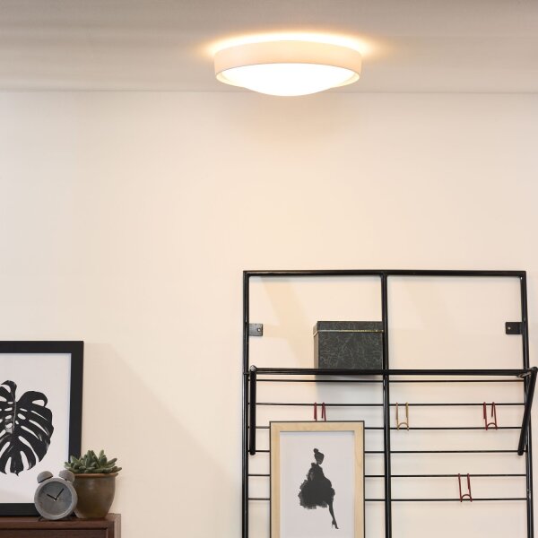 Deckenlampe Weiß 2-flammig E27 B:25 cm modern edel