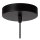 Hängelampe Metall Seegras Schwarz E27 rund L:47 cm