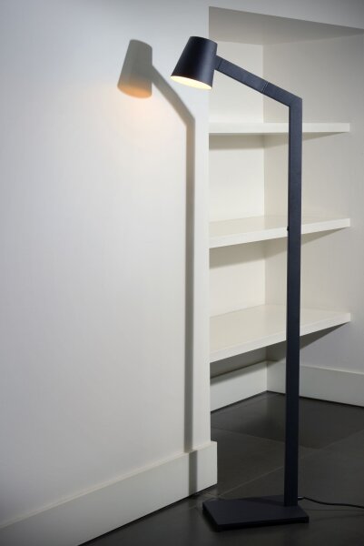 Stehlampe flexibel Schwarz E14 H:150 cm modern edel