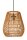 Hängelampe Außen Rattan Natur E27 L:35 cm modern