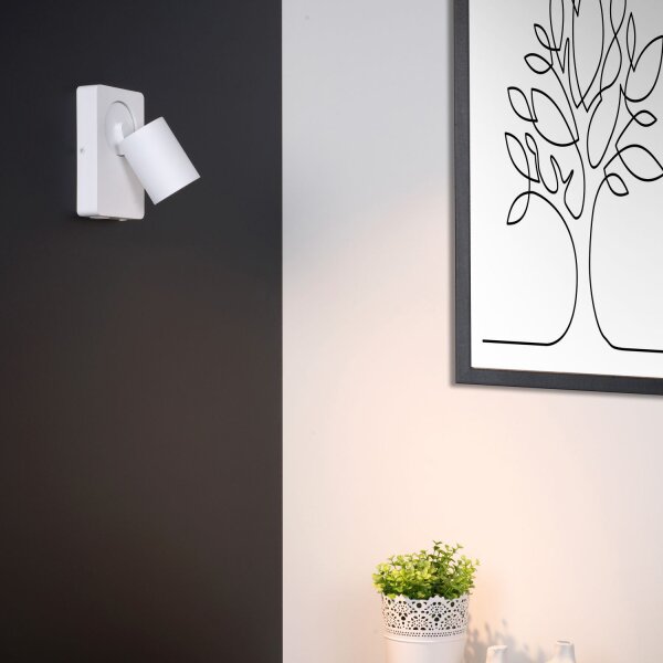 Wandstrahler flexibel Aluminium Weiß 2200 K modern
